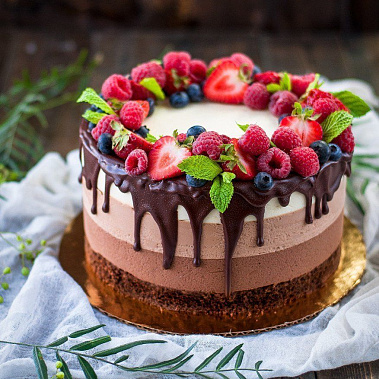 Торт "Три шоколада" купить - серпухов.сладкоежкин.рф