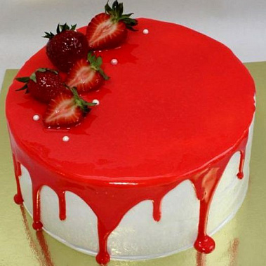 Торт глазурь с клубникой купить - серпухов.сладкоежкин.рф